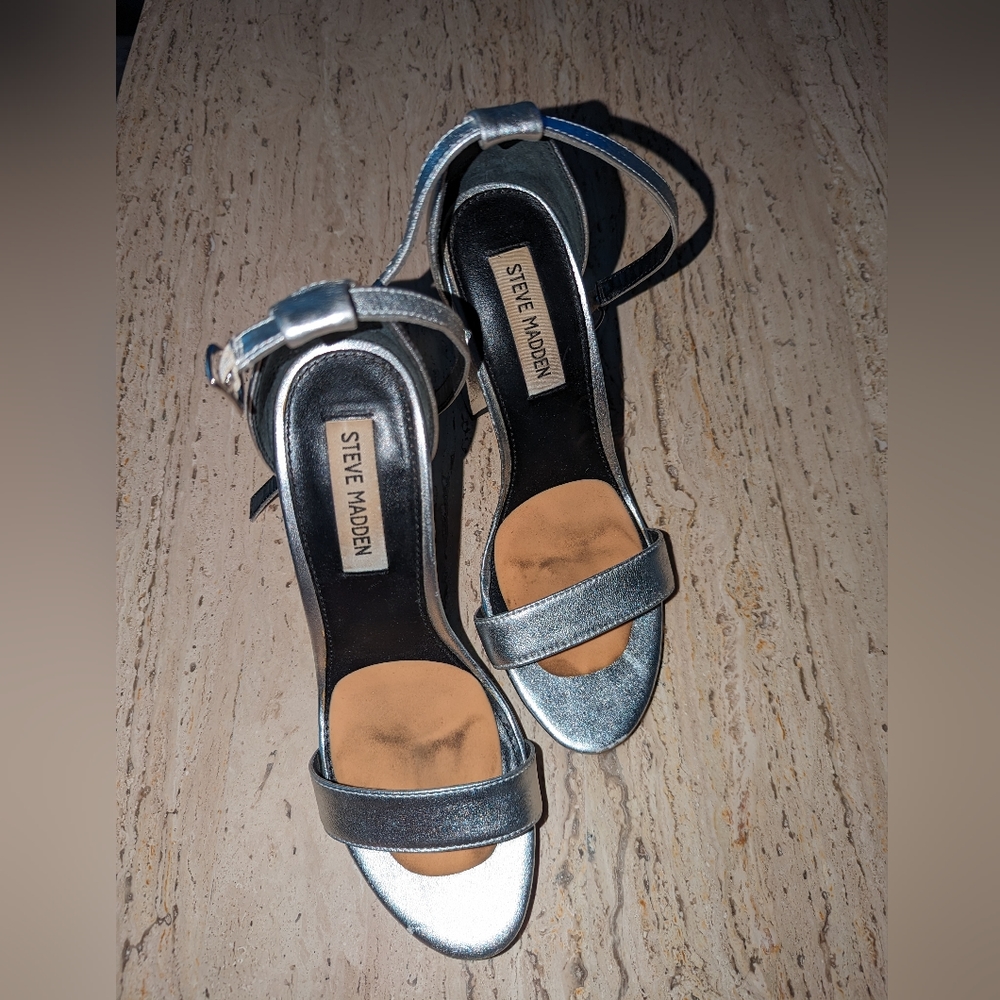 Worn Silver Party Heels